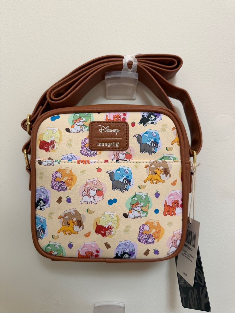 Loungefly Disney Cats Milk Cans All Over Print Crossbody